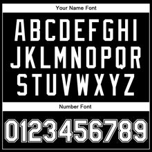 Загрузить изображение в средство просмотра галереи, Custom Black White-Black Bomber Full-Snap Varsity Faux Leather Letterman Jacket
