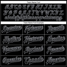 Загрузить изображение в средство просмотра галереи, Custom Black Black-Gray Bomber Full-Snap Varsity Faux Leather Letterman Jacket
