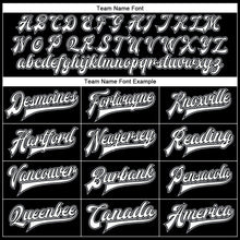 Загрузить изображение в средство просмотра галереи, Custom Black White-Gray Bomber Full-Snap Varsity Faux Leather Letterman Jacket
