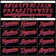 Загрузить изображение в средство просмотра галереи, Custom Black Purple-Orange Bomber Full-Snap Varsity Faux Leather Letterman Jacket
