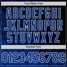 Загрузить изображение в средство просмотра галереи, Custom Black Royal-White Abstract Fragment Art 3D Pattern Design Bomber Full-Snap Varsity Letterman Hoodie Jacket
