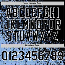 Загрузить изображение в средство просмотра галереи, Custom Light Blue Black-White Abstract Fragment Art 3D Pattern Design Bomber Full-Snap Varsity Letterman Hoodie Jacket
