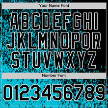 Load image into Gallery viewer, Custom Lakes Blue Black-White Abstract Fragment Art 3D Pattern Design Bomber Full-Snap Varsity Letterman Hoodie Jacket
