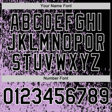 Load image into Gallery viewer, Custom Light Purple Black-White Abstract Fragment Art 3D Pattern Design Bomber Full-Snap Varsity Letterman Hoodie Jacket
