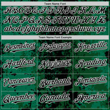 Load image into Gallery viewer, Custom Green Black-White 3D Pattern Design Bomber Full-Snap Varsity Letterman Hoodie Jacket
