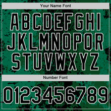 Load image into Gallery viewer, Custom Green Black-White 3D Pattern Design Bomber Full-Snap Varsity Letterman Hoodie Jacket
