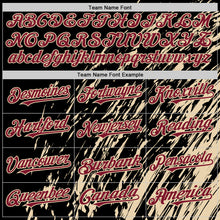 Load image into Gallery viewer, Custom Black Crimson-City Cream 3D Pattern Design Bomber Full-Snap Varsity Letterman Hoodie Jacket
