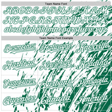 Load image into Gallery viewer, Custom White White-Kelly Green 3D Pattern Design Bomber Full-Snap Varsity Letterman Hoodie Jacket
