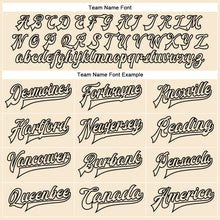 Load image into Gallery viewer, Custom Cream Cream-Black Bomber Full-Snap Varsity Faux Leather Letterman Jacket
