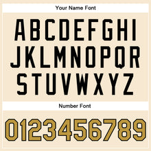 Load image into Gallery viewer, Custom Cream Old Gold-Black Bomber Full-Snap Varsity Faux Leather Letterman Jacket
