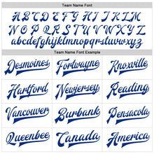 Load image into Gallery viewer, Custom White Royal-Red Bomber Full-Snap Varsity Faux Leather Letterman Jacket
