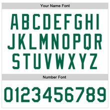 Charger l&#39;image dans la galerie, Custom White Kelly Green Bomber Full-Snap Varsity Faux Leather Letterman Jacket
