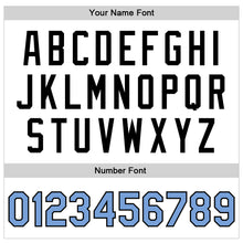 Charger l&#39;image dans la galerie, Custom White Light Blue-Black Bomber Full-Snap Varsity Faux Leather Letterman Jacket
