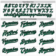 Charger l&#39;image dans la galerie, Custom White Kelly Green-Black Bomber Full-Snap Varsity Faux Leather Letterman Jacket
