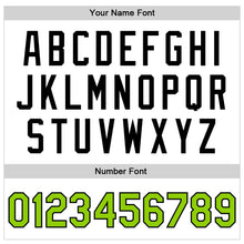 Load image into Gallery viewer, Custom White Neon Green-Black Bomber Full-Snap Varsity Faux Leather Letterman Jacket
