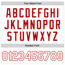 Laden Sie das Bild in den Galerie-Viewer, Custom White White-Red Bomber Full-Snap Varsity Faux Leather Letterman Jacket
