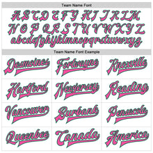 Laden Sie das Bild in den Galerie-Viewer, Custom White Pink-Kelly Green Bomber Full-Snap Varsity Faux Leather Letterman Jacket
