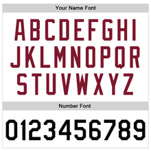 Laden Sie das Bild in den Galerie-Viewer, Custom White Black-Crimson Bomber Full-Snap Varsity Faux Leather Letterman Jacket
