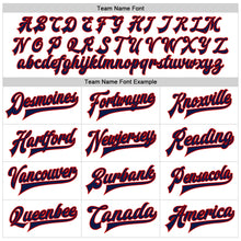 Laden Sie das Bild in den Galerie-Viewer, Custom White Navy-Red Bomber Full-Snap Varsity Faux Leather Letterman Jacket
