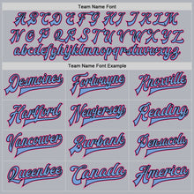 Charger l'image dans la galerie, Custom Gray Pink Light Blue-Black Bomber Full-Snap Varsity Faux Leather Letterman Jacket
