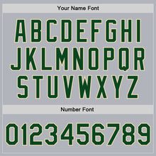 Load image into Gallery viewer, Custom Gray Green-Cream Bomber Full-Snap Varsity Faux Leather Letterman Jacket
