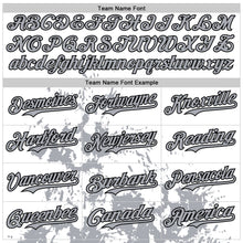 Load image into Gallery viewer, Custom White Black-Gray Splash Art 3D Pattern Design Bomber Full-Snap Varsity Letterman Hoodie Jacket
