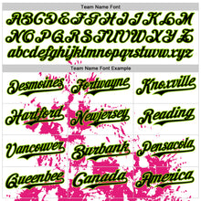 Load image into Gallery viewer, Custom White Neon Green Hot Pink-Black Splash Art 3D Pattern Design Bomber Full-Snap Varsity Letterman Hoodie Jacket
