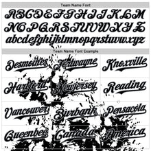 Load image into Gallery viewer, Custom White Black-Gray Splash Art 3D Pattern Design Bomber Full-Snap Varsity Letterman Hoodie Jacket
