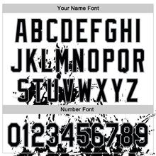 Load image into Gallery viewer, Custom White Black-Gray Splash Art 3D Pattern Design Bomber Full-Snap Varsity Letterman Hoodie Jacket
