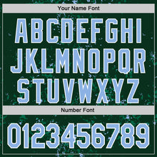 Загрузить изображение в средство просмотра галереи, Custom Green Light Blue Kelly Green-White Fragment 3D Pattern Design Bomber Full-Snap Varsity Letterman Hoodie Jacket
