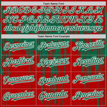 Загрузить изображение в средство просмотра галереи, Custom Royal Kelly Green-White Dripping Splatter 3D Pattern Design Bomber Full-Snap Varsity Letterman Hoodie Jacket
