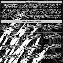 Загрузить изображение в средство просмотра галереи, Custom Black White Splash 3D Pattern Design Bomber Full-Snap Varsity Letterman Hoodie Jacket
