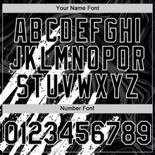 Загрузить изображение в средство просмотра галереи, Custom Black White Splash 3D Pattern Design Bomber Full-Snap Varsity Letterman Hoodie Jacket
