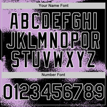 Загрузить изображение в средство просмотра галереи, Custom Black Light Purple-White Abstract Color Blocks Fragment 3D Pattern Design Bomber Full-Snap Varsity Letterman Hoodie Jacket
