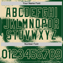 Загрузить изображение в средство просмотра галереи, Custom Green Cream Abstract Color Blocks Fragment 3D Pattern Design Bomber Full-Snap Varsity Letterman Hoodie Jacket
