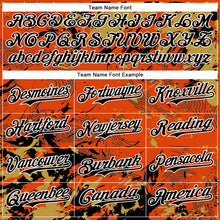 Load image into Gallery viewer, Custom Orange Black Old Gold-White Splash 3D Pattern Design Bomber Full-Snap Varsity Letterman Hoodie Jacket
