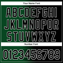 Charger l'image dans la galerie, Custom Green Black-White Gradient Line Bomber Full-Snap Varsity Letterman Hoodie Jacket
