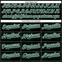 Load image into Gallery viewer, Custom Black Kelly Green-White Curve Lines 3D Pattern Design Bomber Full-Snap Varsity Letterman Hoodie Jacket
