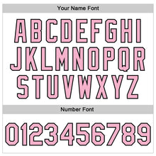 Charger l'image dans la galerie, Custom White Light Pink-Black Gothic Crosses Skull 3D Pattern Design Bomber Full-Snap Varsity Letterman Jacket
