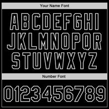 Загрузить изображение в средство просмотра галереи, Custom Black White Gothic Crosses 3D Pattern Design Bomber Full-Snap Varsity Letterman Jacket
