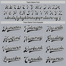 Загрузить изображение в средство просмотра галереи, Custom Gray Black-White Gothic Crosses 3D Pattern Design Bomber Full-Snap Varsity Letterman Jacket
