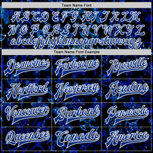 Загрузить изображение в средство просмотра галереи, Custom Black Royal-White Gothic Glitter Crosses 3D Pattern Design Bomber Full-Snap Varsity Letterman Jacket
