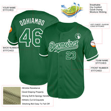 Laden Sie das Bild in den Galerie-Viewer, Custom Kelly Green White Mesh Authentic Throwback Baseball Jersey
