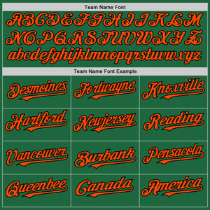 Custom Kelly Green Black-Orange Mesh Authentic Throwback Baseball Jersey