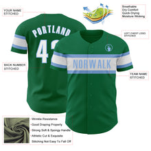 Laden Sie das Bild in den Galerie-Viewer, Custom Kelly Green White-Light Blue Authentic Baseball Jersey
