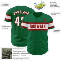 Laden Sie das Bild in den Galerie-Viewer, Custom Kelly Green White-Red Authentic Baseball Jersey
