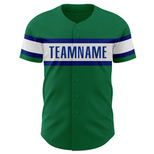 Laden Sie das Bild in den Galerie-Viewer, Custom Kelly Green White-Royal Authentic Baseball Jersey
