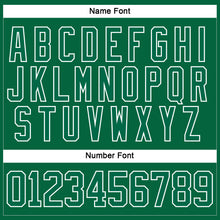 Charger l&#39;image dans la galerie, Custom Kelly Green White Hockey Lace Neck Jersey
