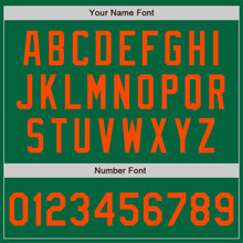 Charger l&#39;image dans la galerie, Custom Kelly Green Orange Authentic Baseball Jersey
