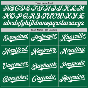 Custom Kelly Green White-Yellow Authentic Baseball Jersey